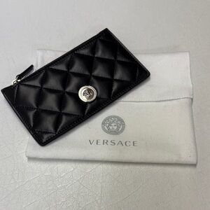 Versace Black Quilted Key Holder